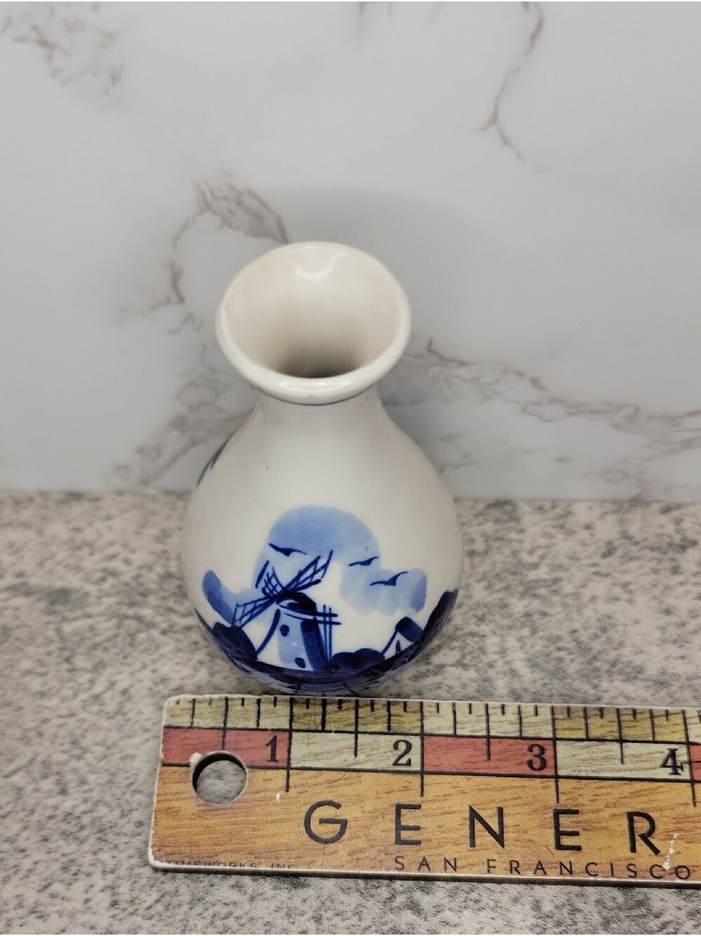 Vintage Mini Delft blue inspired Vase - Picture 8 of 8